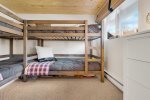 Bunk room with four twin beds